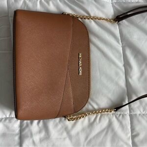 Michael Kors Brown Crossbody Bag with Gold Accents - NWOT